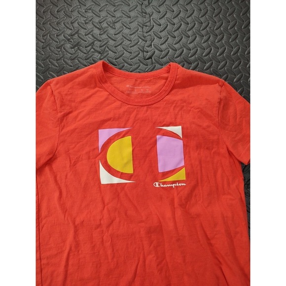 Champion Shirt Adult Small Orange Short Sleeve Active Athletic Casual Men's - Picture 3 of 12
